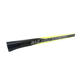 H0702-S - CARBON FIBER TAIL BOOM YELLOW/CARBON 650 SIZE - GOBLIN BLACK NITRO/THUNDER-Mad 4 Heli