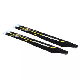 OSHM2321Y OMPHOBBY M2 EVO Main Blades-Racing Yellow-Mad 4 Heli