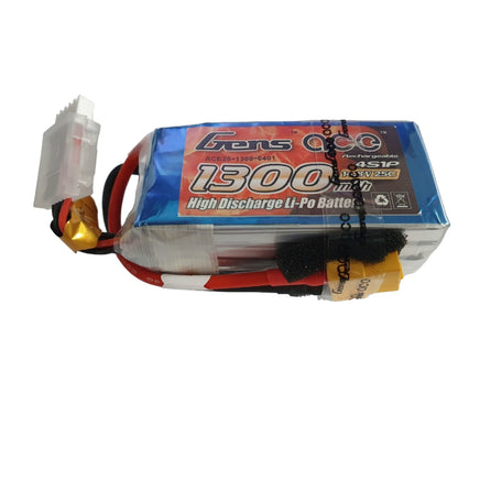 GENS ACE 1300MAH 25C 14.8V SOFT CASE LIPO BATTERY (XT60)-Mad 4 Heli