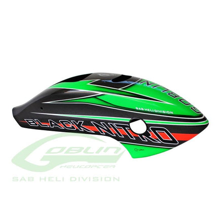 H0762-S - CANOMOD AIRBRUSH CANOPY GREEN CARBON - GOBLIN BLACK NITRO-Mad 4 Heli