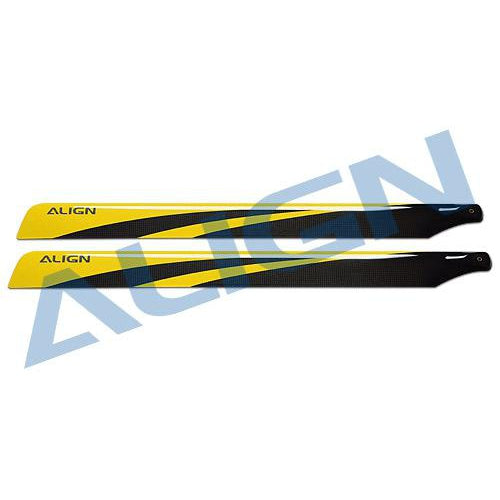 HD650AT Align Trex 650X Carbon Fiber Blades-Yellow