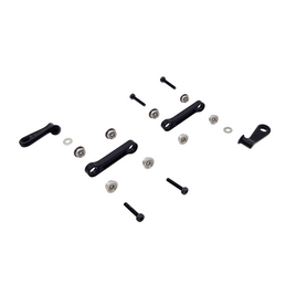 H0516BM-S RADIUS ARM SET BLACK MATTE RAW 420-Mad 4 Heli