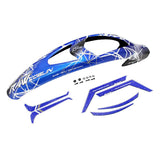H1426-S RAW CANOPY BLUE AND STICKER-Mad 4 Heli
