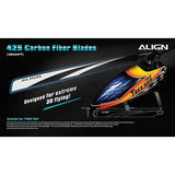 HD420F Align Trex 425 Carbon Fiber Blades.-Mad 4 Heli