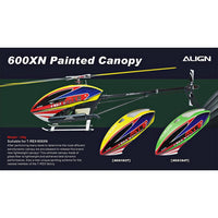 HC6184 Align Trex 600XN Painted Canopy-Green-Mad 4 Heli