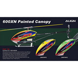 HC6183 Align Trex 600 XN Painted Canopy - Yellow-Mad 4 Heli