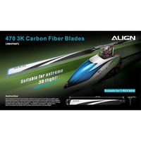 HD470A Align Trex 470 Carbon Fiber Blades-Mad 4 Heli