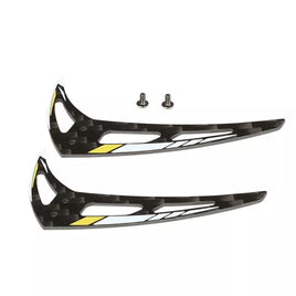 OSHM1204Y OMPHOBBY M1 EVO Vertical Stabilizer set-Racing Yellow-Mad 4 Heli