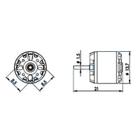 HML15M03 150M Main Motor Set (9000KV/1107)-Mad 4 Heli