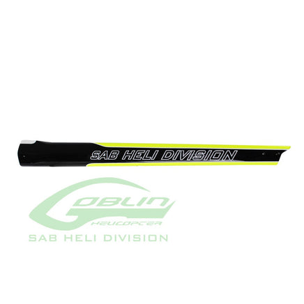 H0937-S CARBON FIBER TAIL BOOM YELLOW/BLACK - GOBLIN 500 SPORT-Mad 4 Heli