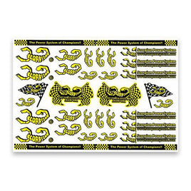 Scorpion Decal Sticker 006 White (A4 Size)-Mad 4 Heli