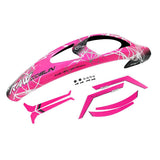 H1425-S RAW CANOPY PINK AND STICKER-Mad 4 Heli