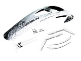 H1608-S RAW CANOPY WHITE AND STICKER-Mad 4 Heli